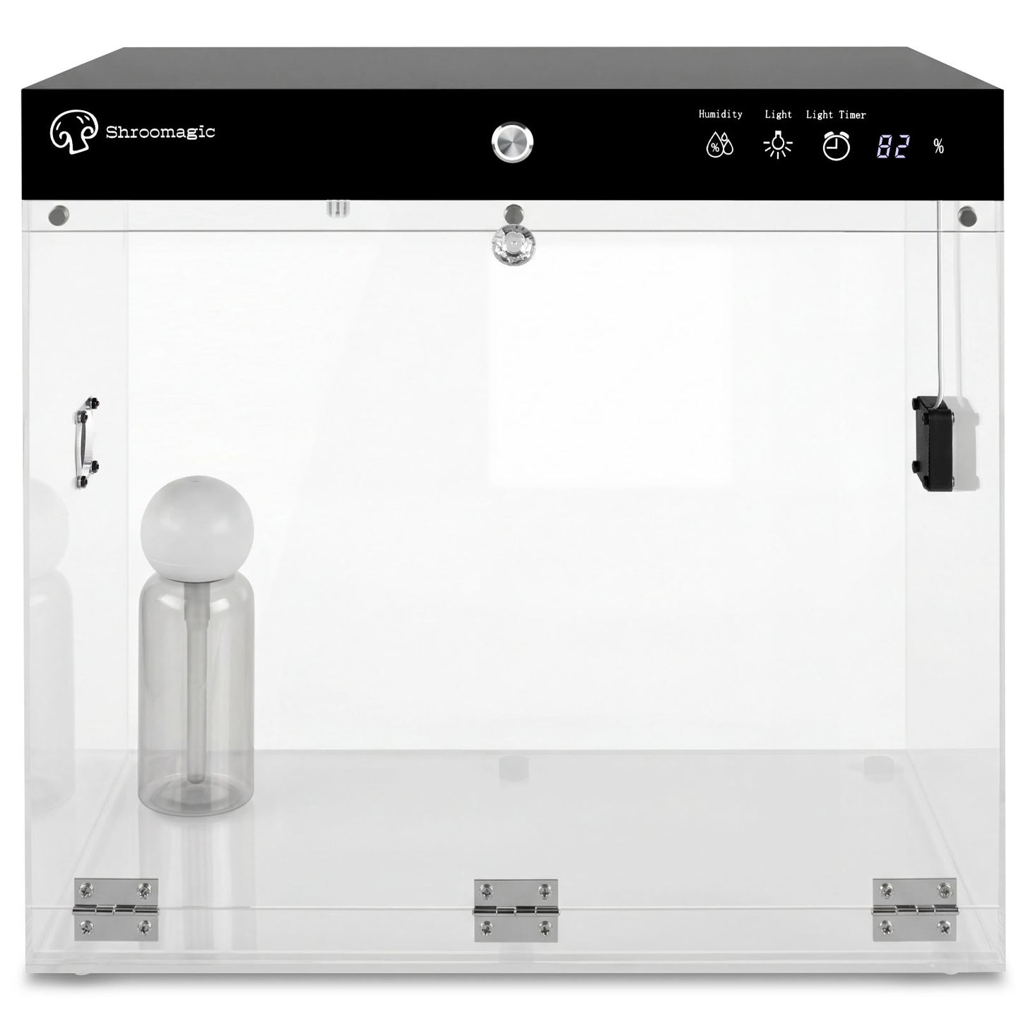 Smart Mushroom Growing Kit for Indoor Use, Automatic Humidity&Light Control, Mushroom Grow Box with Fresh Air Exchange System, Grow Gourmet&Functional Mushrooms at Home, Monotub Compatible