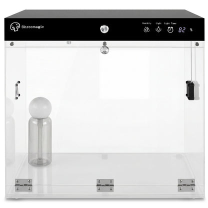 Smart Mushroom Growing Kit for Indoor Use, Automatic Humidity&Light Control, Mushroom Grow Box with Fresh Air Exchange System, Grow Gourmet&Functional Mushrooms at Home, Monotub Compatible