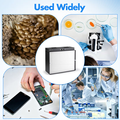 Laminar Flow Hood with H13 HEPA Filter | Clean Bench for Mycology, Mushroom Cultivation & Lab Use