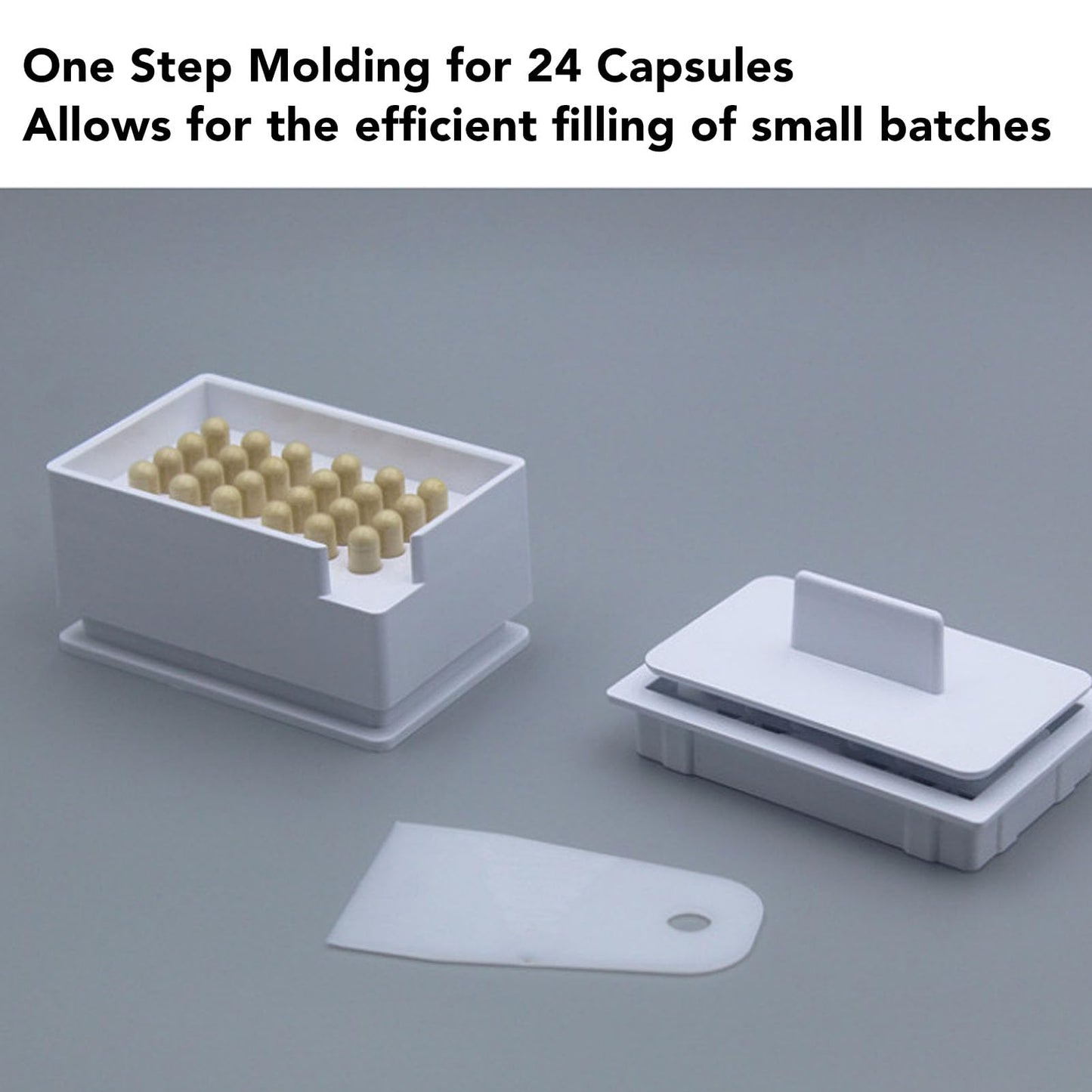 24-Hole Capsule Filler – Manual Powder Filling Machine for Food-Grade Capsules